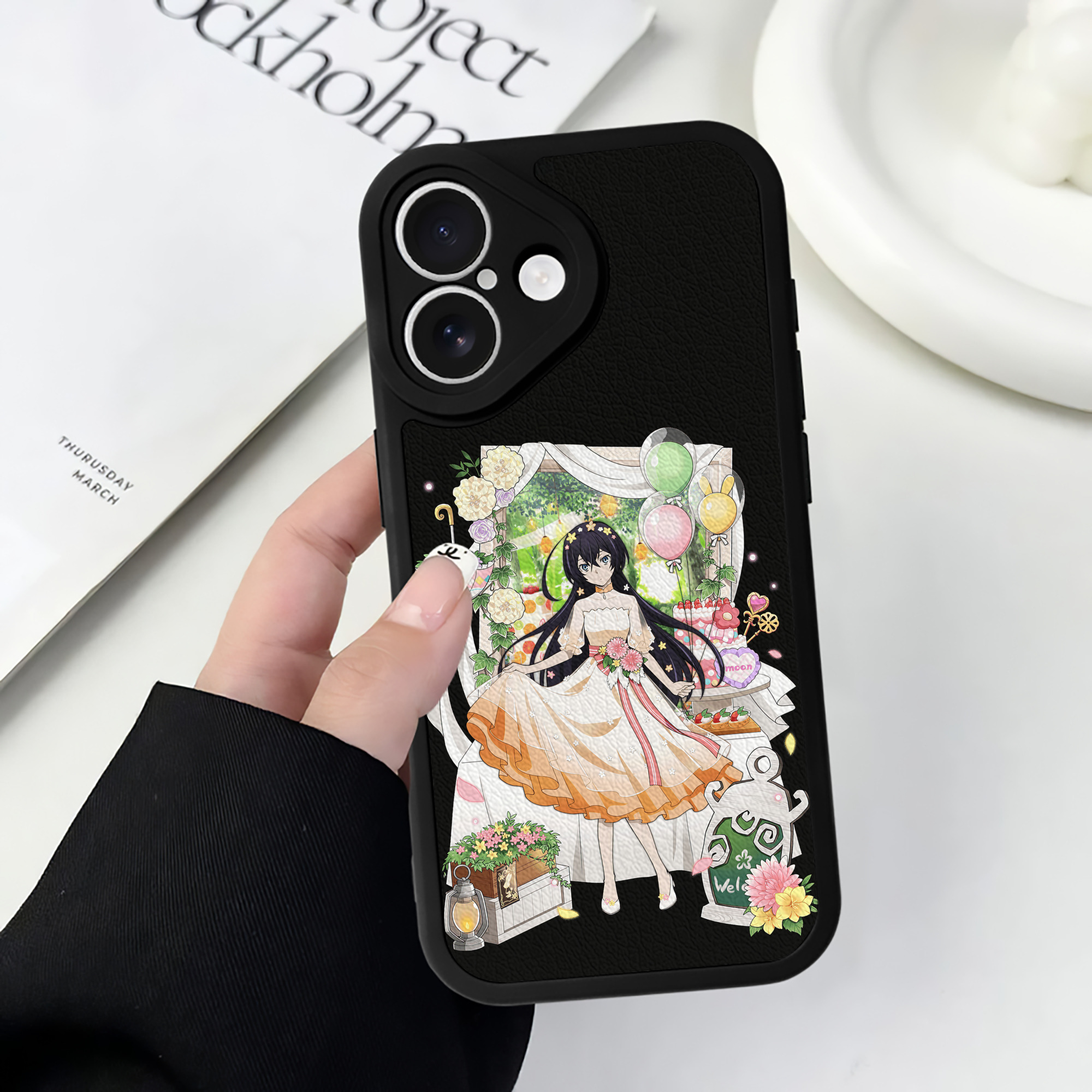 （画像用） 文豪ストレイドッグス Bungo Stray Dogs 【iPhone 16シリーズ対応】シリコンスマホケース（レザー調） 材質：シリコン